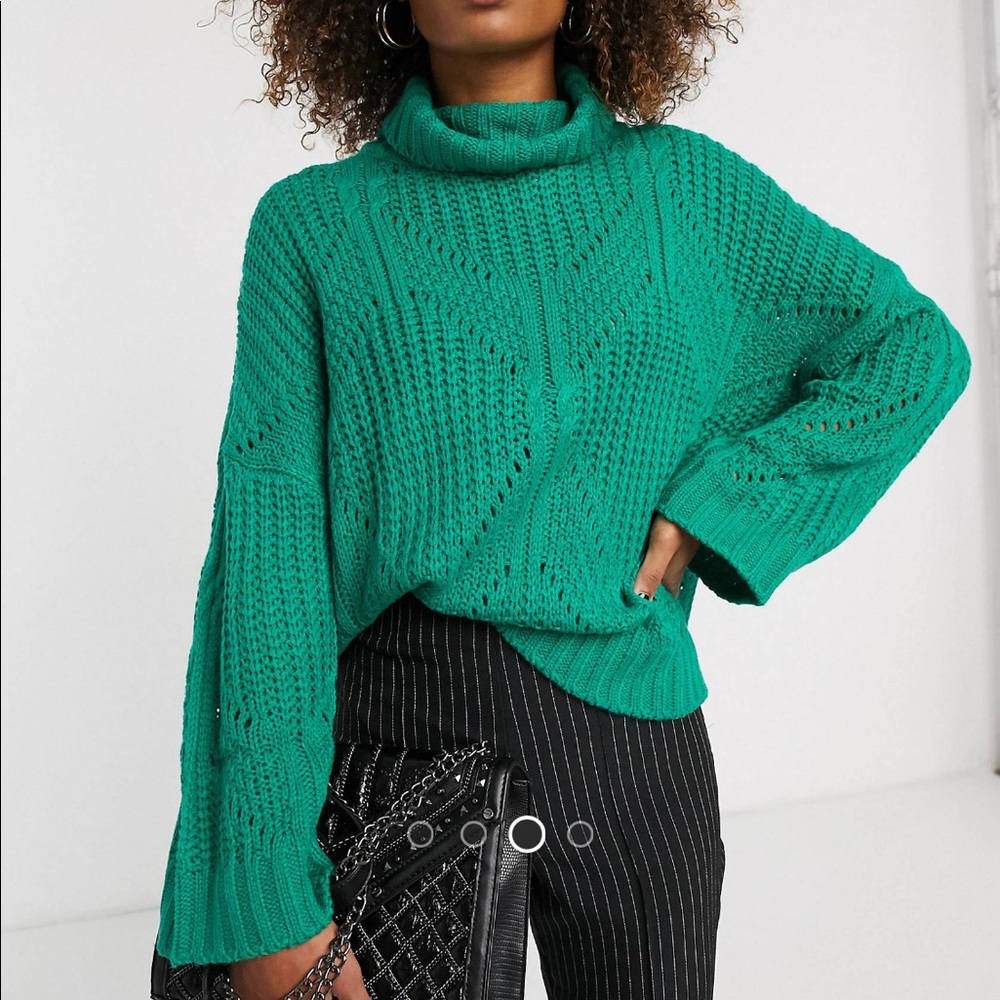 Liquorish high neck oversized sweater